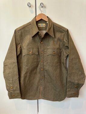 Mister Freedom Men’s Military Utility Work Shirt Olive Size M